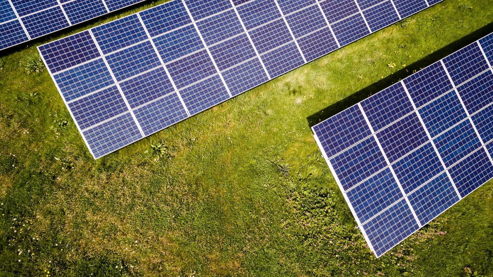 Solar landscape under bright sky
